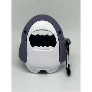 Cute‎ Shark AirPods Gen 1/2 Case Cover Protective Silicone With Carabiner